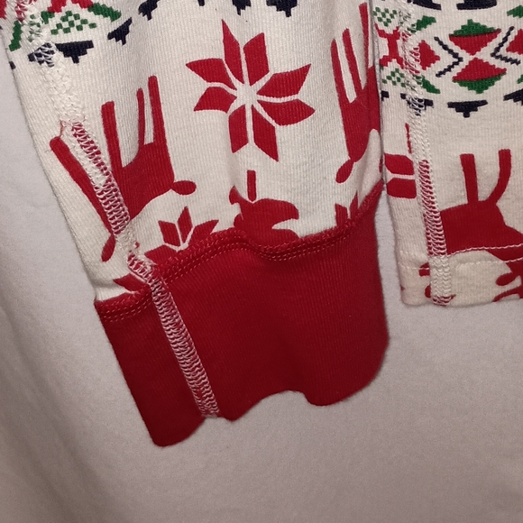 Hanna Andersson Dear Deer Unisex Christmas Pajamas PJ Set Red Green Reindeer - Picture 5 of 15